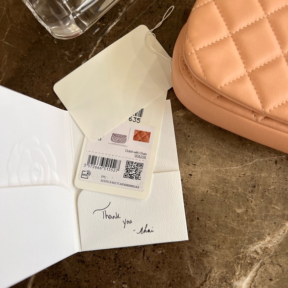 CHANEL Calfskin Quilted Coco Mail Clutch With Chain Light Pink ❌SOLD❌ - Picture 4 of 8